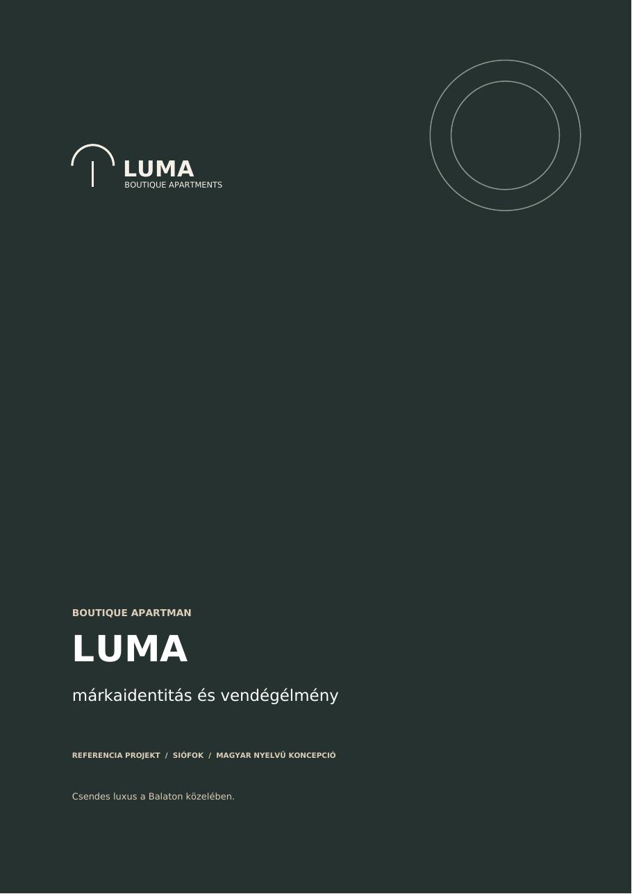 LUMA Boutique Apartman branding